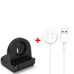 Sleek Silicone Non-Slip Charging Dock Stand (Black USB white)