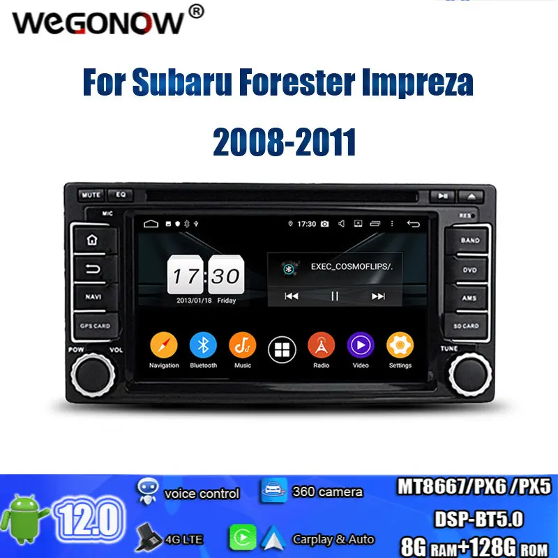 

Автомобильный DVD-плеер DSP Android 12,0 128 Гб 8 ядер GPS карта RDS радио Wi-Fi 4G LTE Bluetooth 5,0 для Subaru Forester Impreza 2008 - 2011