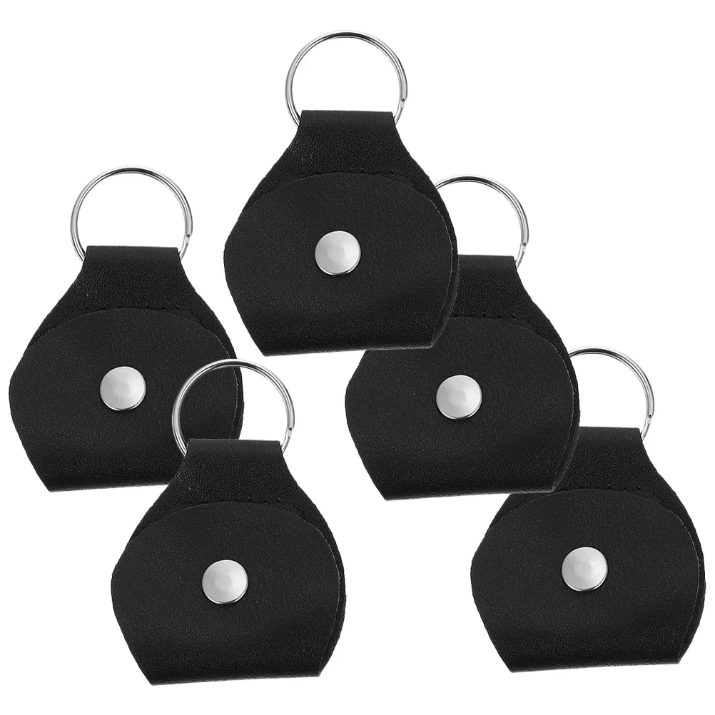 

PU Key Fobs Case Key Fobs Holder Portable Key Fob Case With Key Ring Guitar Capo Plectrums Storage Box