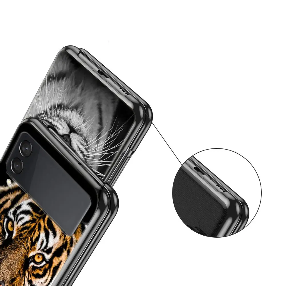 Lion Tiger King Animal Design Hard Cover Phone Case - Black