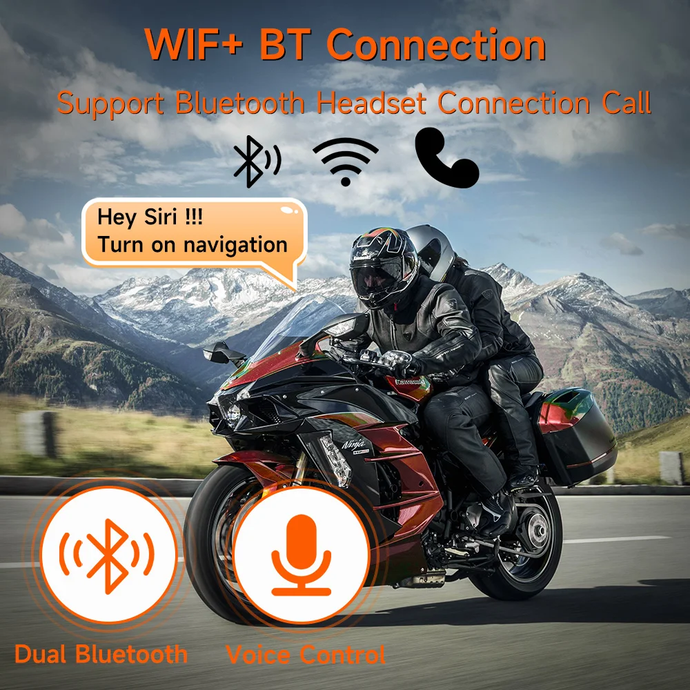 5 inch Portable Motorcycle Car Play Screen For Wireless Apple CarPlay Android Auto GPS LCD Display IPX7 Waterproof Monitor motorcycle navigation display motorcycle navigation screen