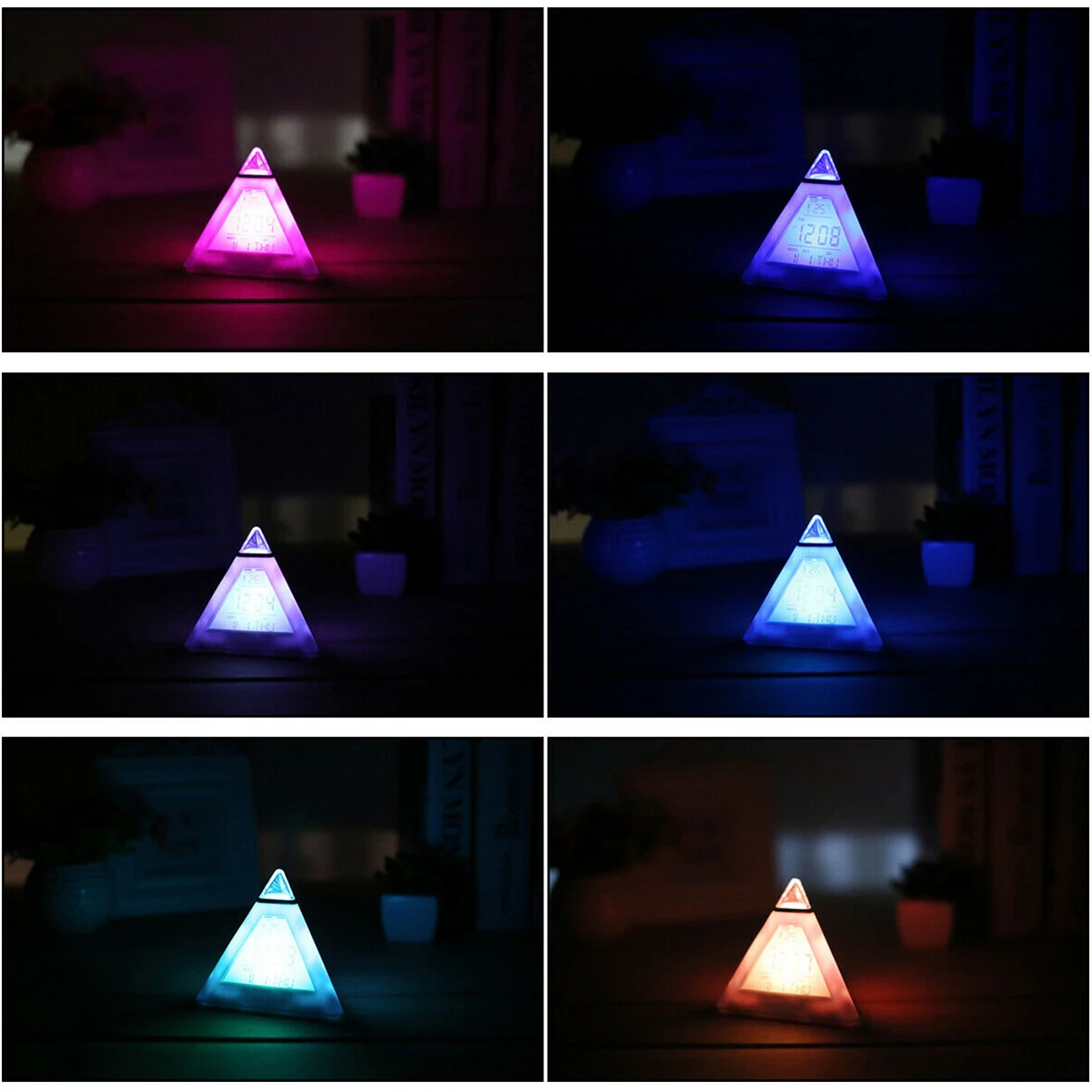 LED Pyramid Alarm Clock 4