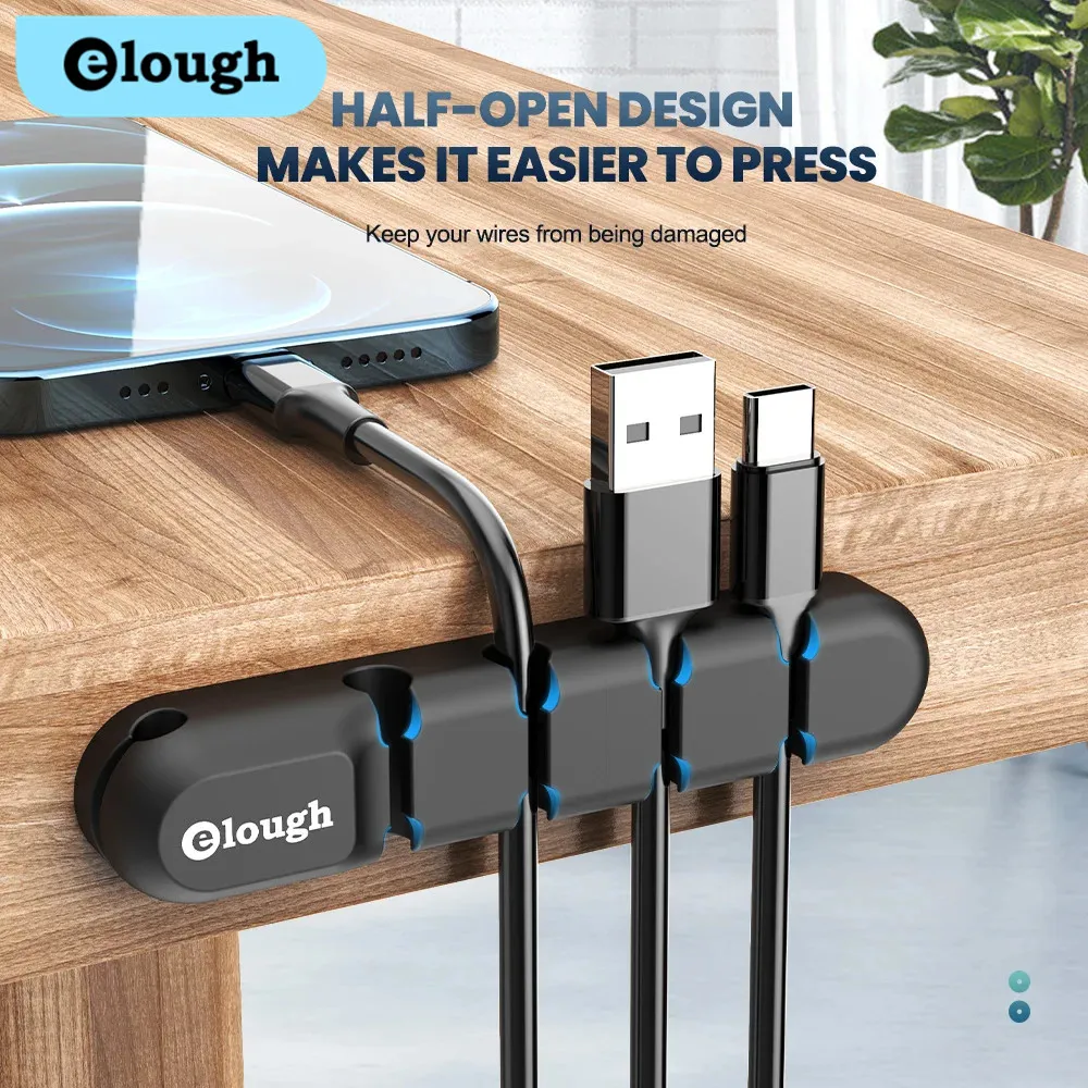 Cable Organizer Management Wire Holder Flexible USB Cable Winder Tidy Silicone Clips For Mouse Keyboard Earphone Protector BEST SELLERS