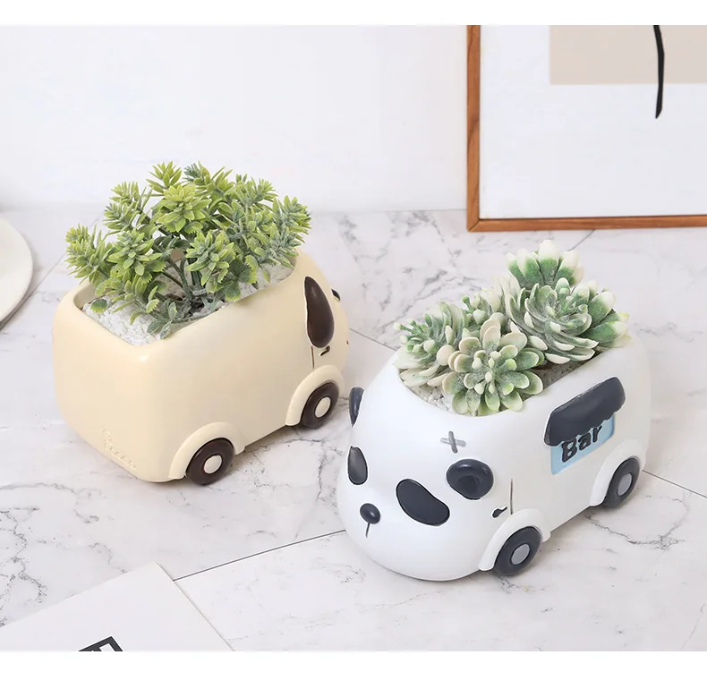 Description Picture 5 of itemFood Truck Series - Resin Planter for Succulents Cactus Air Plants, Cute Animal Flower Pots Figurines for Home Table Decor Gift