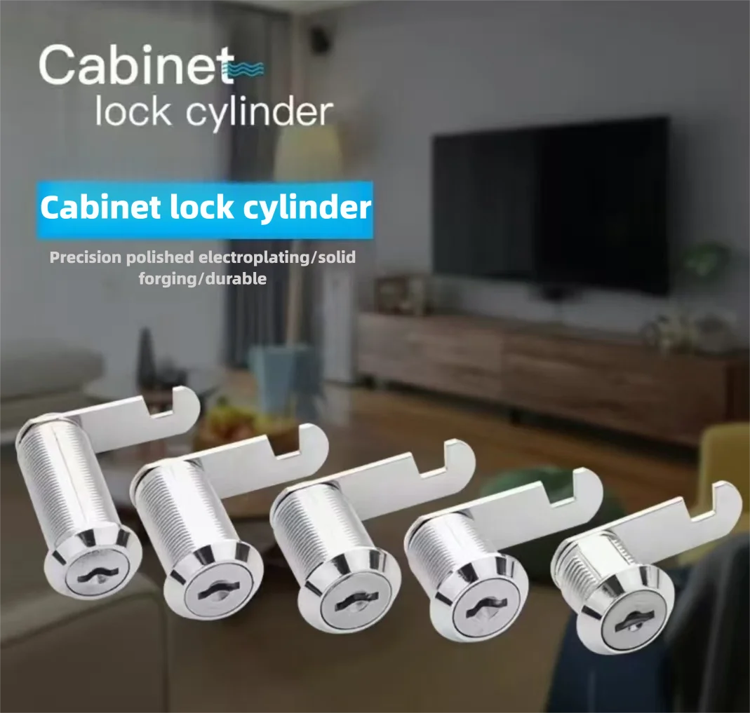 กุญแจล็อคตู้/ลิ้นชัก/ตู้เก็บของ พร้อมกุญแจ 2 ดอก อุปกรณ์ล็อคเฟอร์นิเจอร์ ล็อคประตูตู้สำหรับโต๊ะทำงาน ตู้จดหมาย กุญแจล็อคแบบลูกเบี้ยว 1