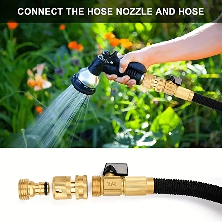 Garden Hose Connector 1Sets 3/4 Inches Brass Female And Male Quick Connect Water Hose Fitting