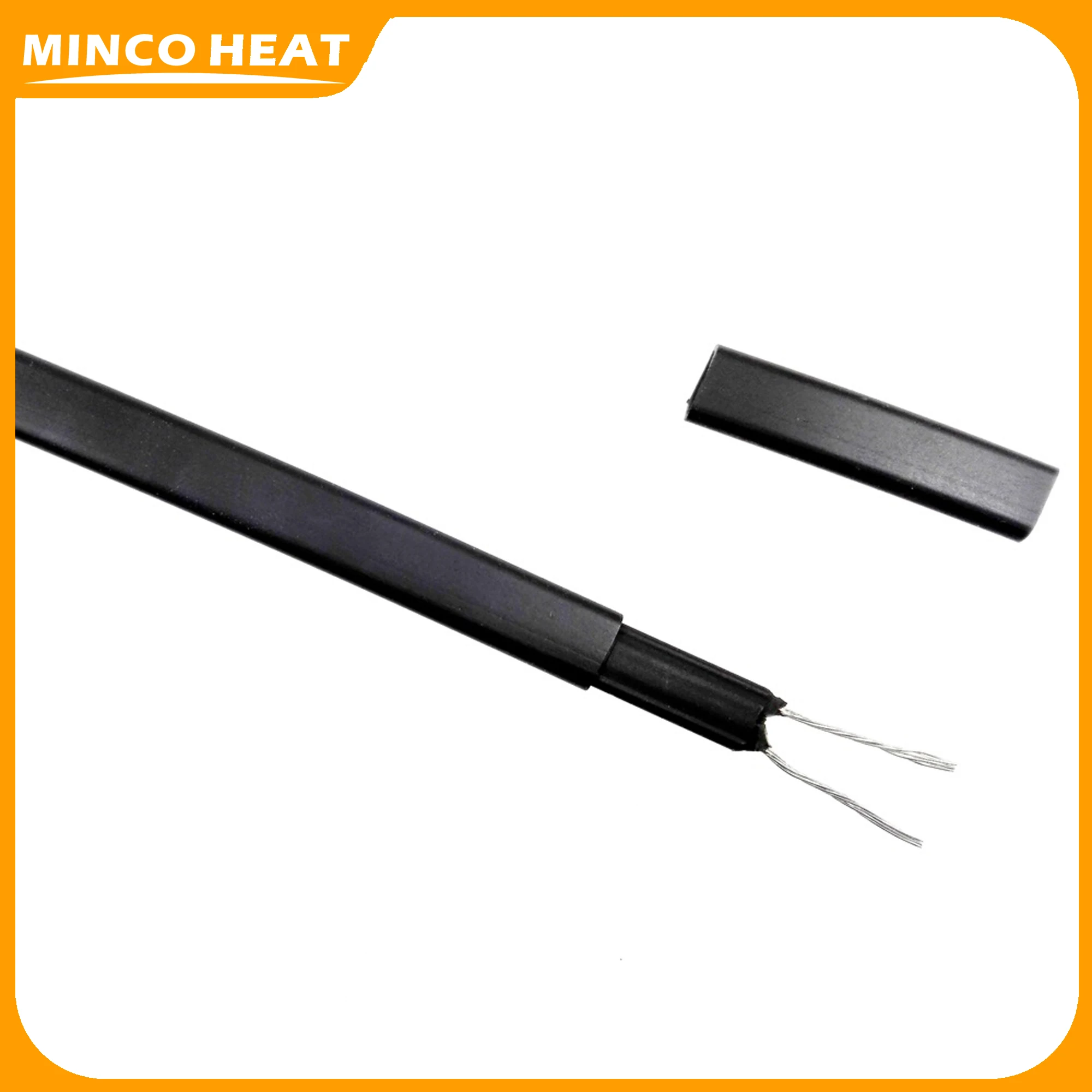 Minco Heat 20W/m Flame Retardant Cable 0.5~7m Soft Flexible Pipe Freeze Protection Self-regulating Heating Cable electric heating wire