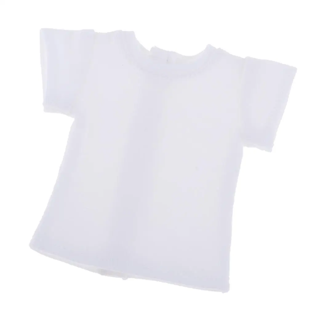 

Fashion White Casual Short Sleeve T-Shirt Top /6 Doll Clothes Accessory