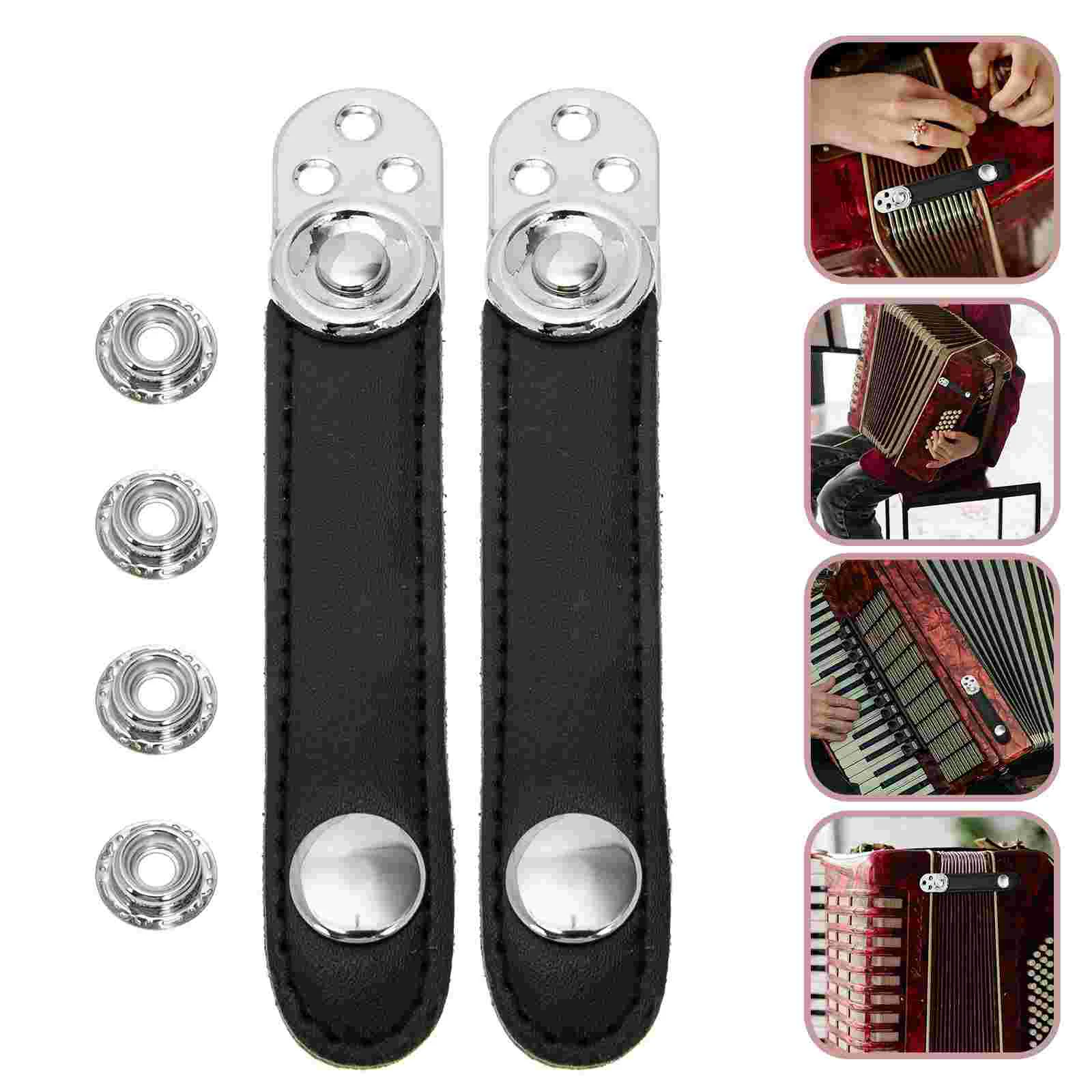 Cowhide Steel Bellows Buckle Belt Universal Accordion Strap Replacement Fittings Lightweight Compact Practical Durable Musical