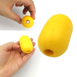 Yellow Fishing Line Plastic Float Set - 5 or 10 Pieces, 1cm Inner Diameter, 2.4x1.5 Inch (5 pieces)