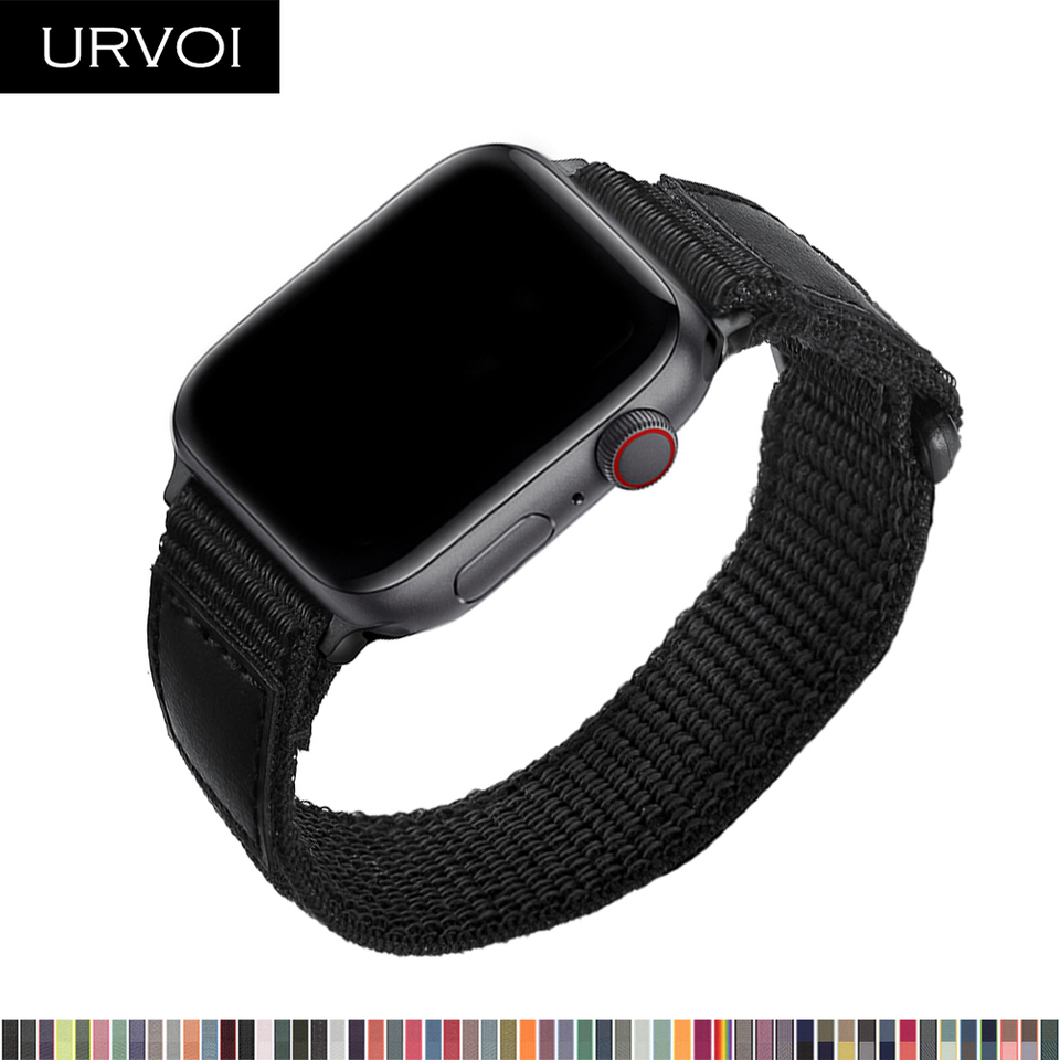 URVOI sport Loop for apple watch ultra 2 series 10 9 8 7 6SE54 Nylon loop for iwatch sport band 41 45mm breathabe hook fastener