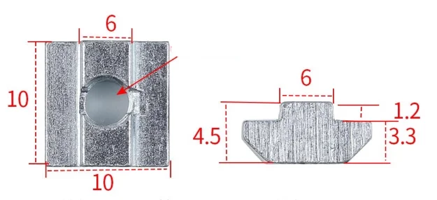 100 stücke M3 M4 M5 M6 für 20 Serie T-Slot Schiebe T Mutter Hammer Kopf Drop In Mutter stecker Aluminium Extrusion Profil CNC Teile – Detail 3