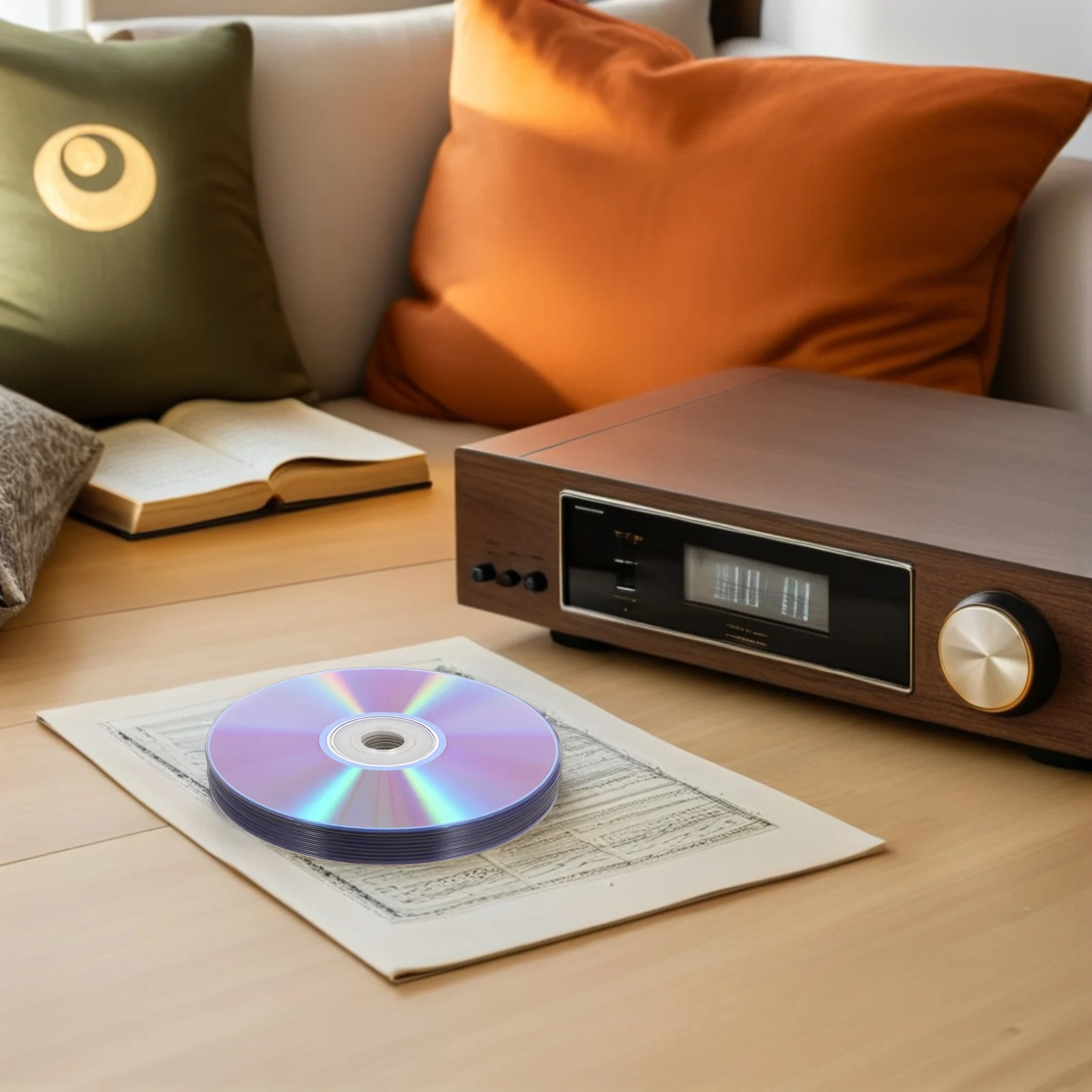 10개 블랭크 DVD 디스크 CD RW 쓰기 가능 미디어 저장 데이터 백업 음악 비디오 사진 DVD 디스크 블랭크