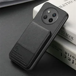 Enhanced Leather RFID Wallet Holder with Shockproof Protection and Card Stand Feature - Honor X9C Smart (Black)