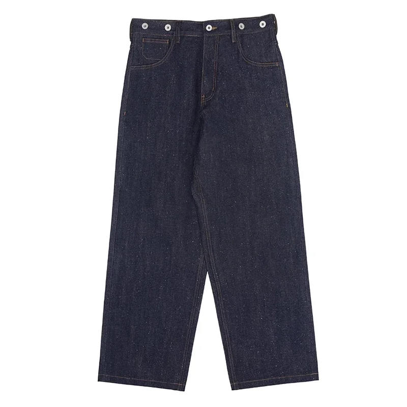 Second Order "Snow" Nep Selvedge Jeans Wide Straight Leg Denim Pants Zipper Fly 5