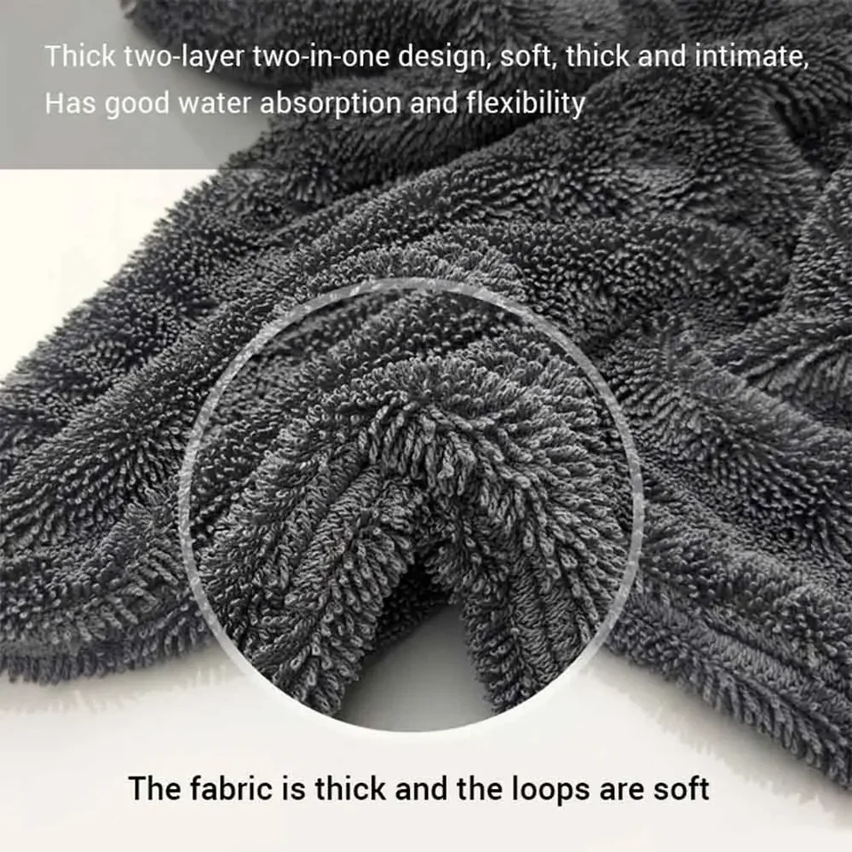 Asciugamano Per Lavaggio Auto Lucullan 1200GSM Sup Soft Premium In Microfibra Ad Assorbimento Ultra Assorbente Aqua Deluxe - Foto 8