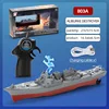 High-Speed Remote Control Ship Grey Simulation Warship Model Mini Battleship Rc Speedboat Water Game Kids Toy Boys Gift 6