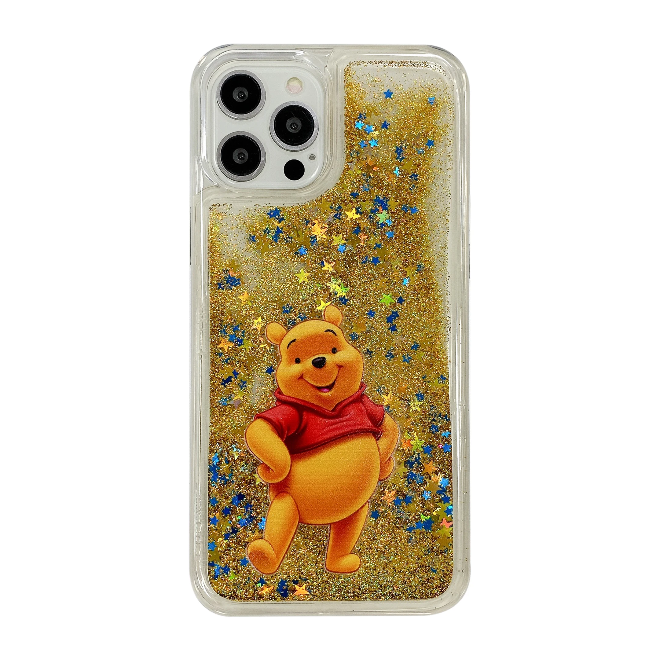 Disney Mickey Minnie Stitch Quicksand Glitter Phone Cases