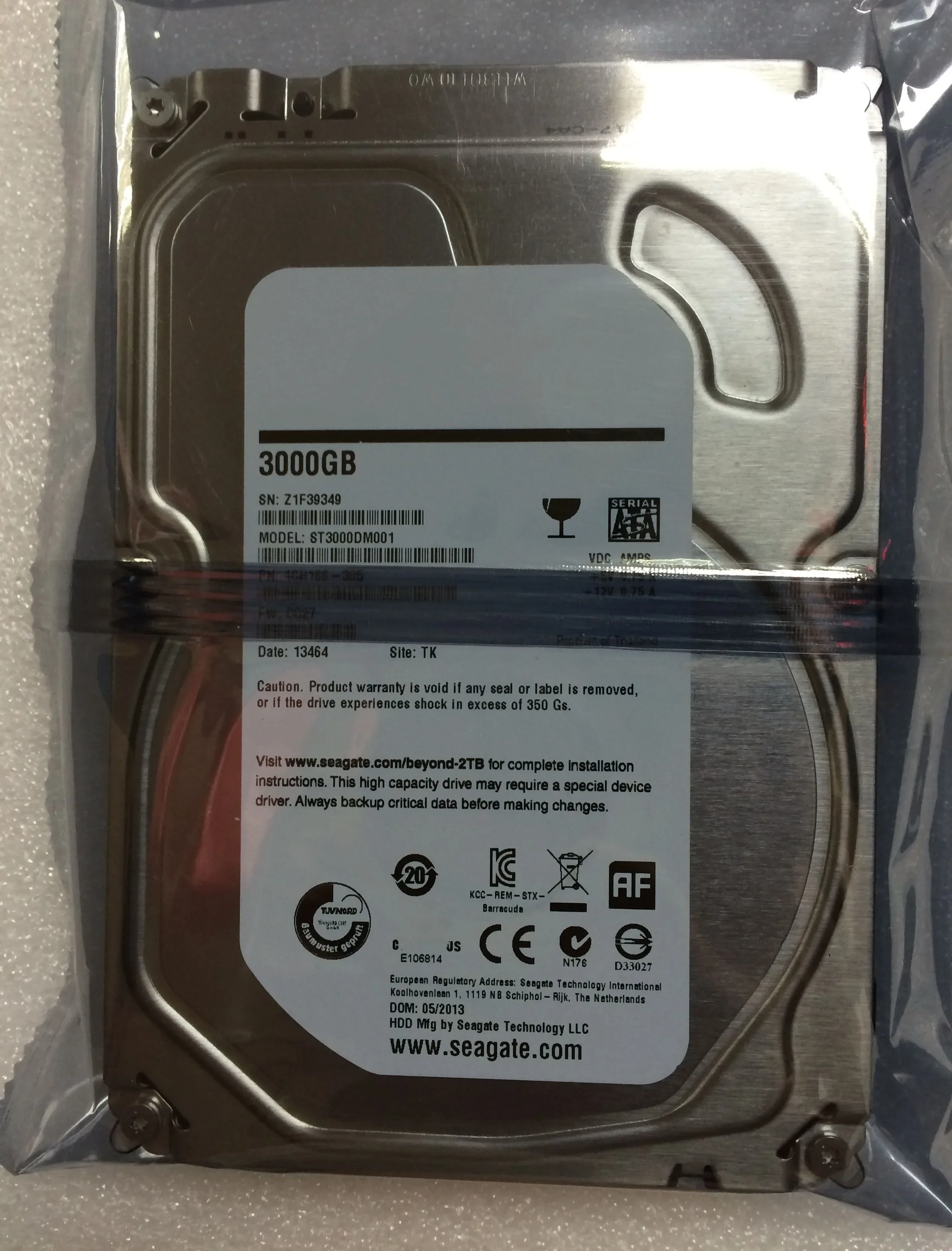 

ST3000DM001 3TB SATAIII 6,0 Gb/s 7200RPM 64MB 3,5"