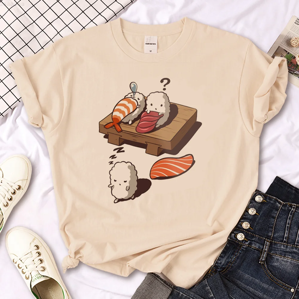 

Sushi Shirt Tee women comic t shirt girl anime harajuku funny clothing