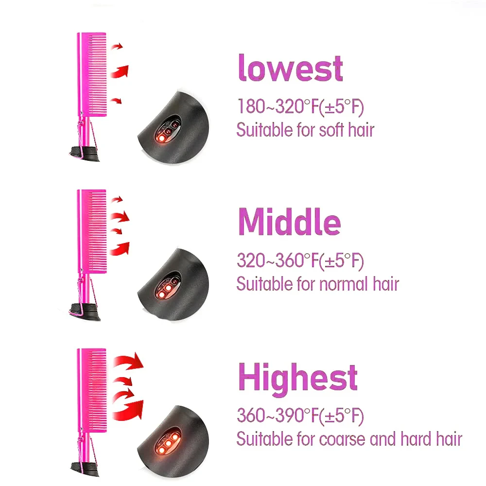 Hair Straightener Flat Irons Straightening Brush Hot Heating Comb Hair Straight Styler Corrugation Curling Iron Hair Curler Comb 2