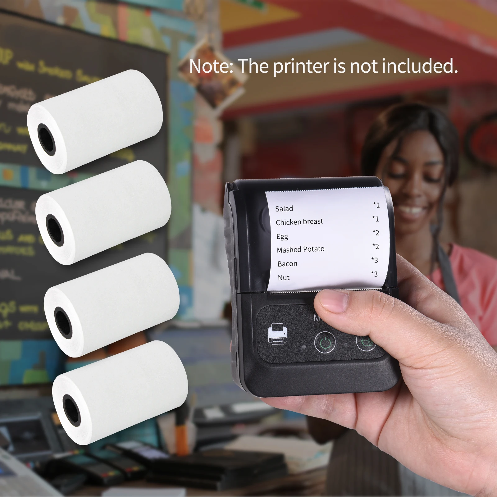 Thermal Paper Roll 57mm Printing Label Roll For Mobile POS Photo Printer Cash Register Paper Office Stationery