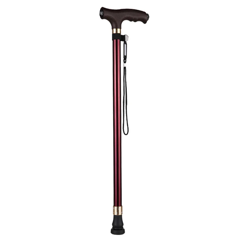New Old Man Walking Stick Telescopic Canes T Handle Baston Elder Stable Crutch No Slip Pole Folding Hiking Elderly Walk