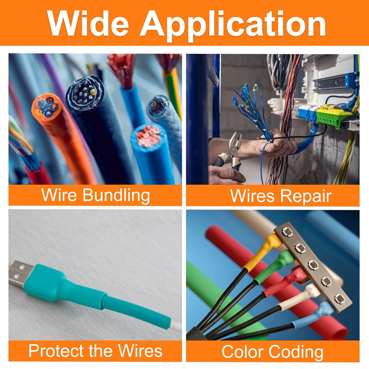Heat Shrink Tubing 580/560Pcs EVA Material 6 Colors 11 Sizes For Electrical Insulation Repairs Wire Conne