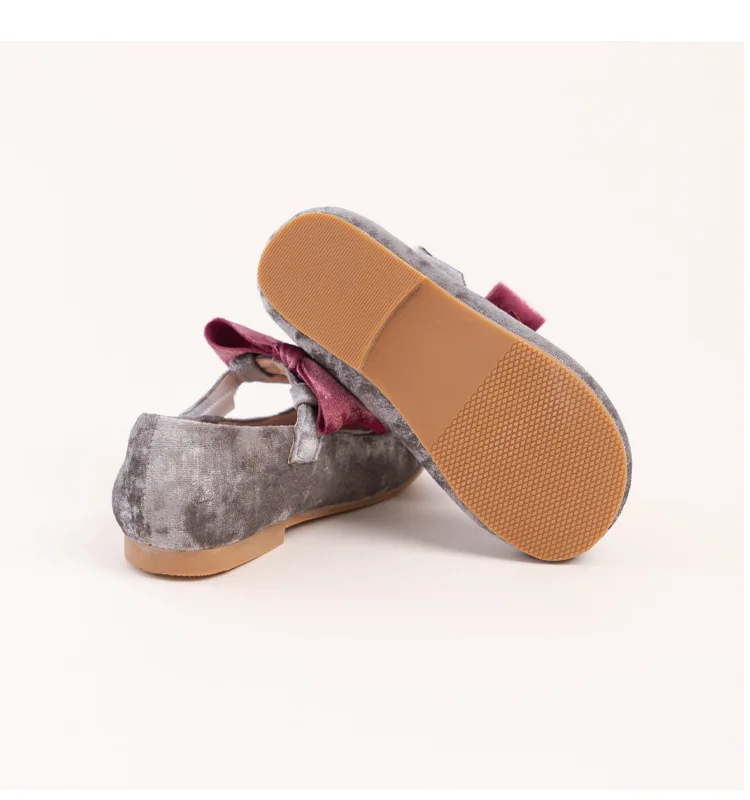 chaussures plates en cuir véritable pour avec bretelles en mary nœud soirée dansante vintage