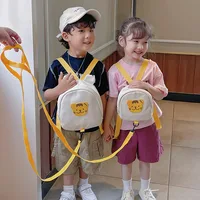 Canvas Baby Backpacks Kindergarten School Bag Bear Bunny Korean Anti-lost Kids Bags for Girls Boys Children Backpacks for Travel 5