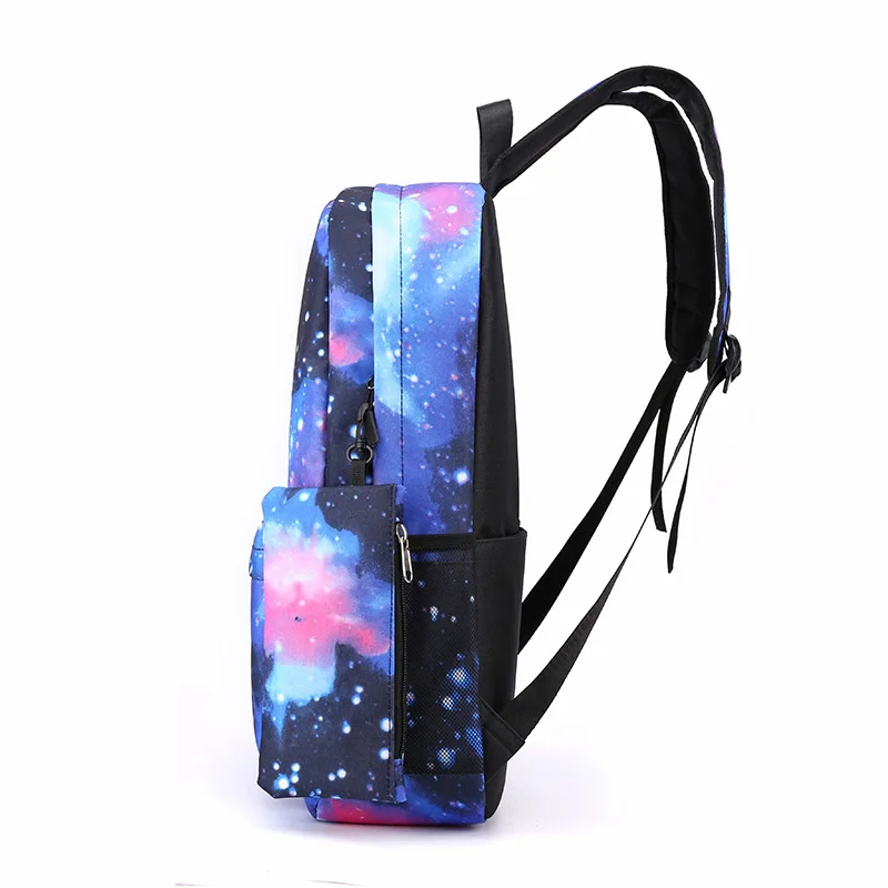 New 3Pcs/set Cute Student Boy Girl Backpack Student Schoolbag with Crossbody Bag Children Teenager Cartoon School Bookbag