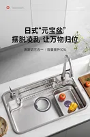 Évier de cuisine en acier inoxydable 304, bassin à légumes, grand évier simple, Collection de scories sous le comptoir, lave-vaisselle 1