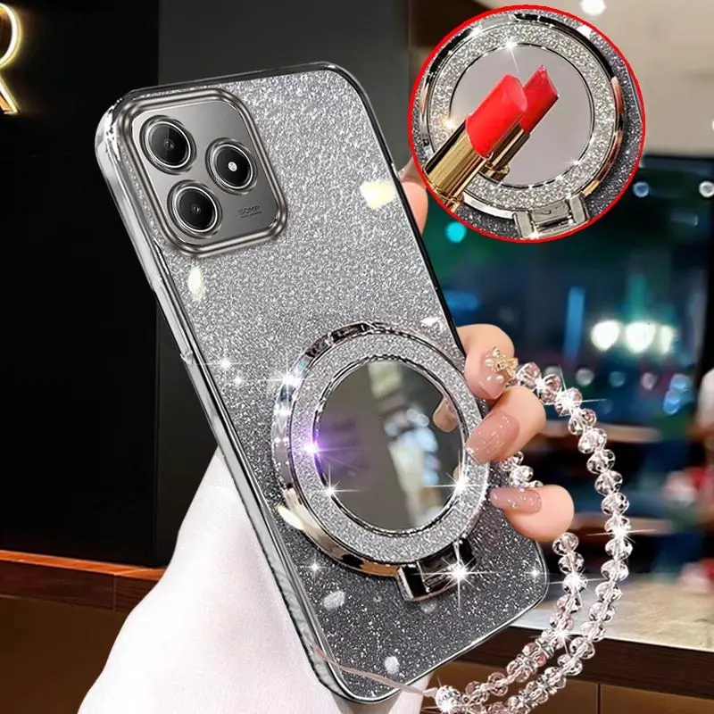 Elegant Plating Stand Lanyard Phone Case Cover