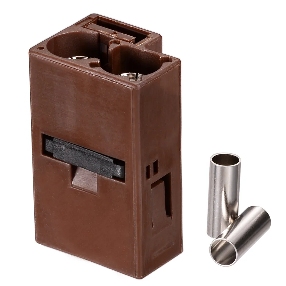 Brown Female RF Coaxial Cable Connector for Telecommunications