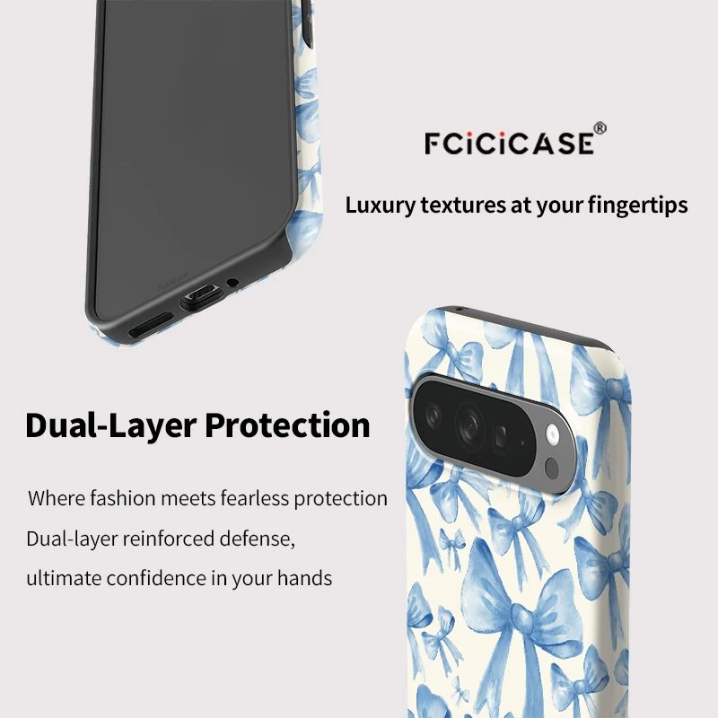 Purple Bow Knots Pattern Acrylic Shockproof Matte Phone Case