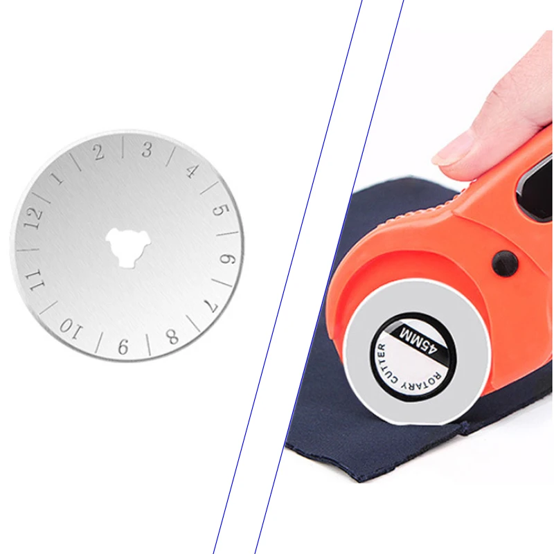 Set 3 Lame Craftelier Per Taglierina Rotativa 45mm - Forme Ondulata, Zigzag E Discontinuo, Acciaio Professionale