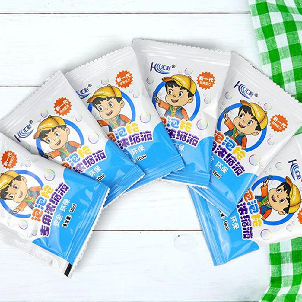 10/50/100pcs 버블 메이커 리필 솔루션 무독성 10ml 버블 솔루션 리필 안전 워터 액세서리 버블 건 용품