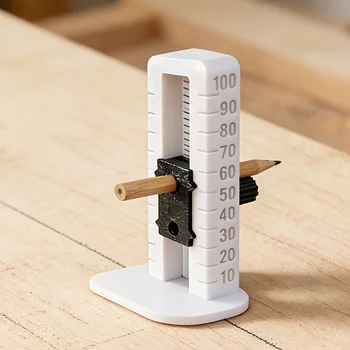 Misuratore di Altezza (10-100mm) Multifunzione, Strumento per Marcatura di Linee e Altezze per Falegnameria e Progetti Fai-da-Te
