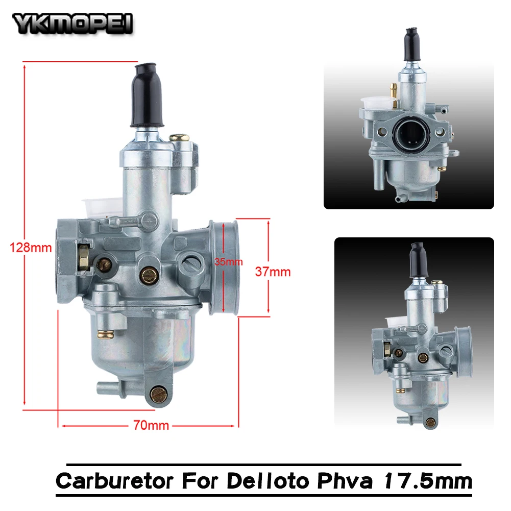 Moto 17.5 Carburatore Per Dellorto Phva 17.5 Per Piaggio Gilera Aprilia Vespa Peugeot Minarelli 50 2T 50-70Cc Ciclomotore Scooter