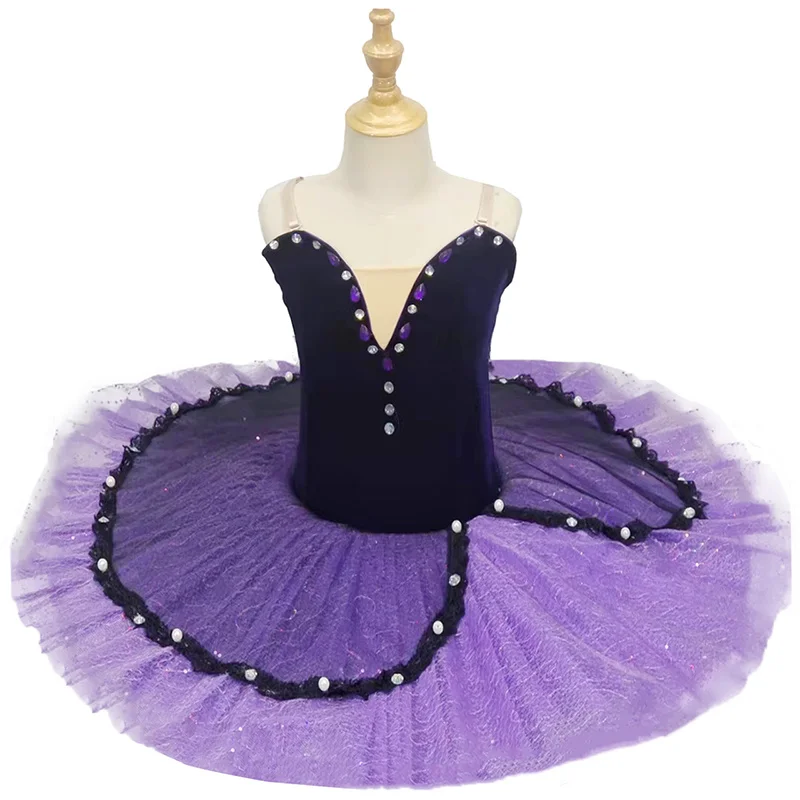 2022 Nouveau ballet violet Old Young Lake Angsa Balerina Panekuk Tutu Fille  adulte Ballet Gaun Danse Enfants Tutu Costume