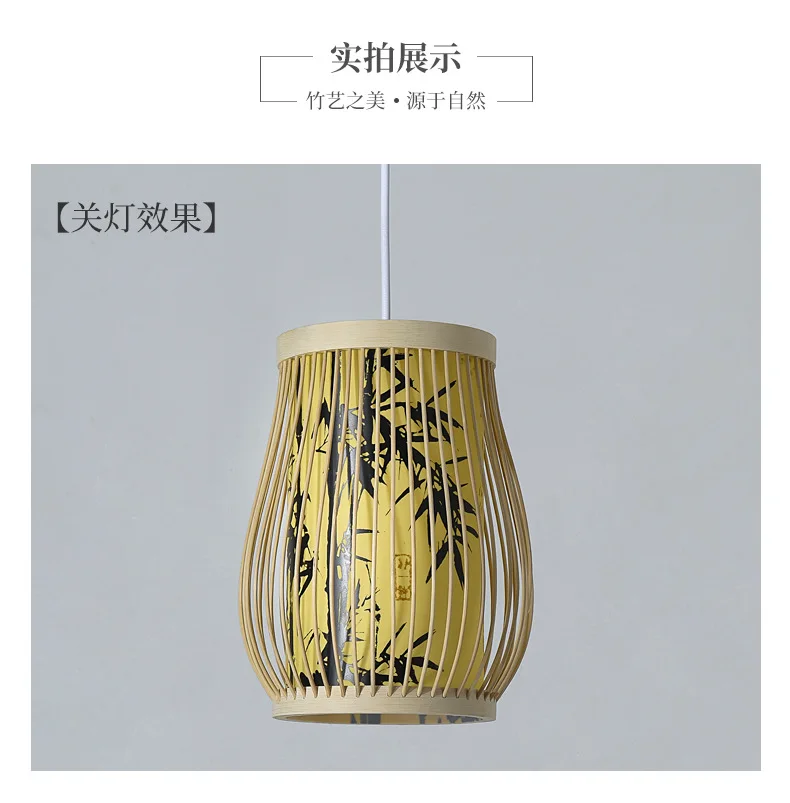 lustre de jantar room bambu lanterna lustre