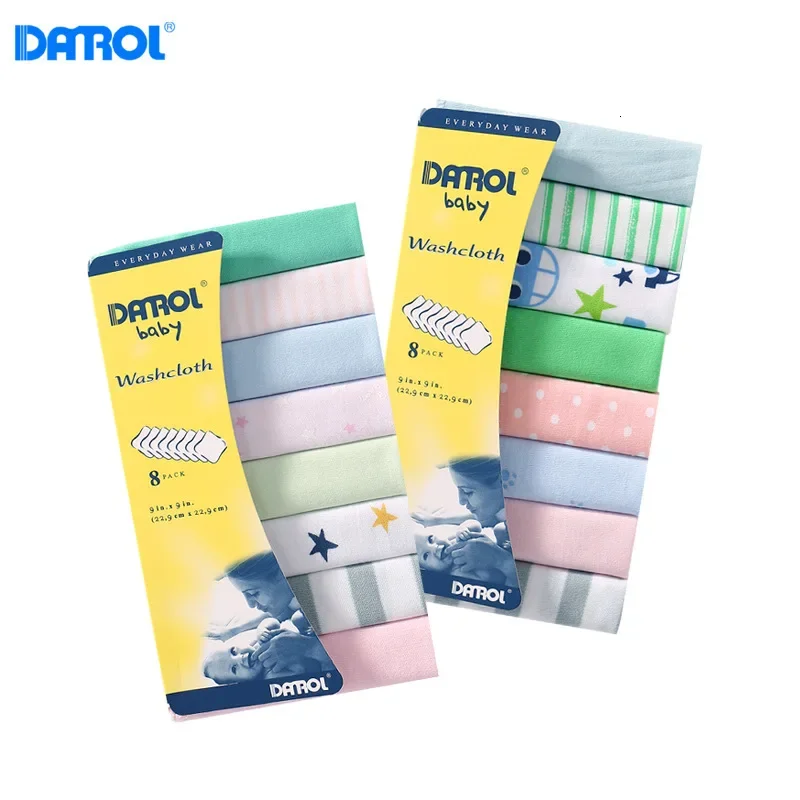 8pcs/lot Baby Cotton Small Square Towel Feeding Towel Wipe Sweat Baby Handkerchief