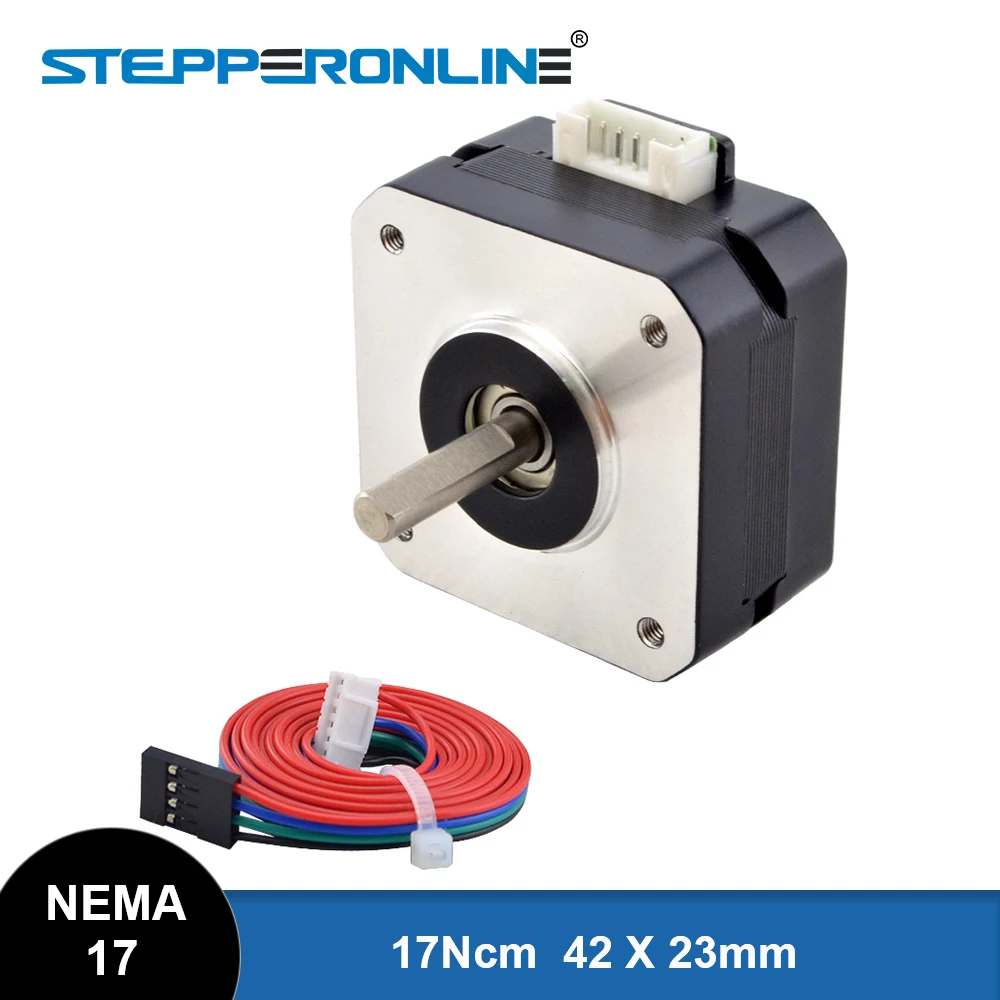 Stepperonline Nema 17 Stepper Motor 17ncm 42×23 mm Fase Stepping Motor 1a para Impressora 3d Cnc Xyz Motor