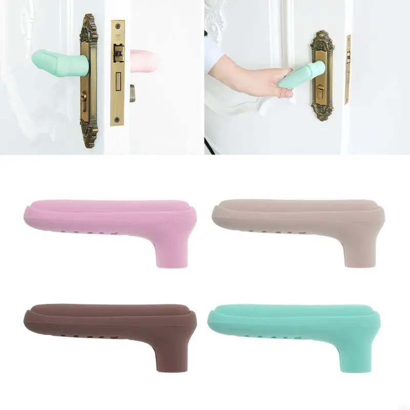 16FE Anti-collision Silicone Door Knob Covers Handle Sleeve Pull Handle Gloves Protector for Bedroom Baby Crash for Protectio