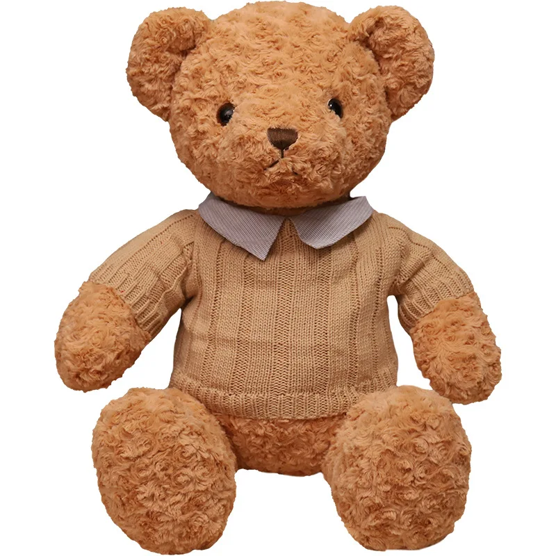 Press Doll Bear Doll Stuffed Toy Sweater Bear Large Birthday Gift Children's Favorite Toy