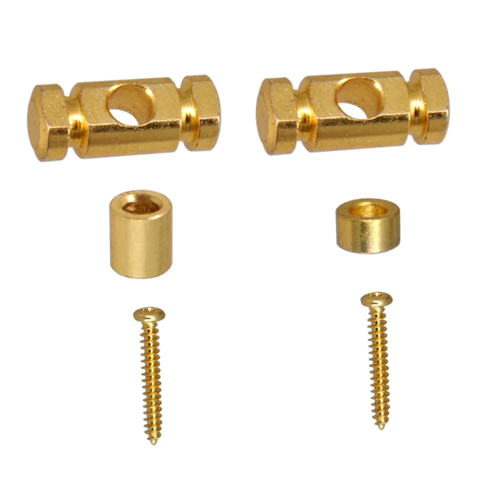 Guitar Roller String Trees Retainer Set with Screws - Silvery/Black/Gold Finish