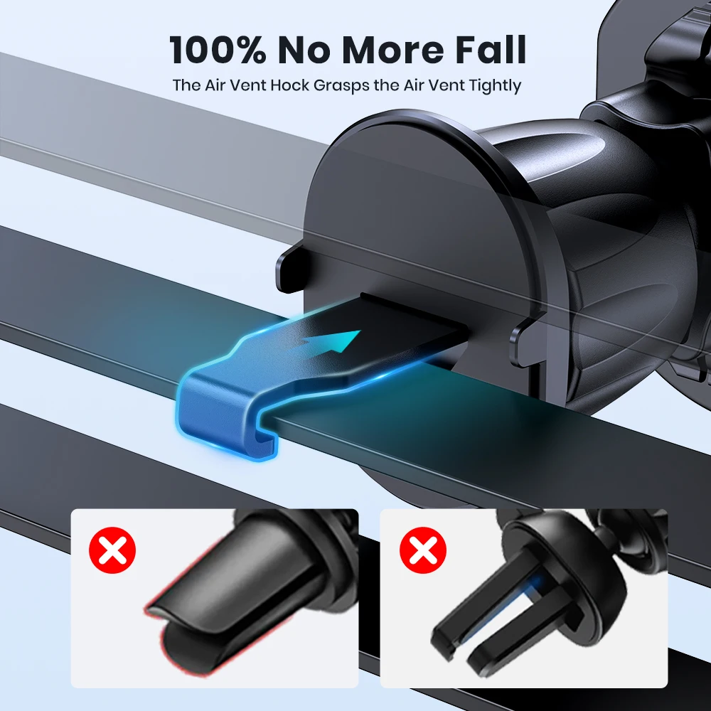 Phone Car Holder Magnetic Air Vent Upgrade Hook Clip with Strongest Magnet for Phones