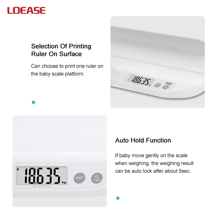 B37 BSCI Supply 20kg Plastic Digital Infant Weighing Pet Baby Scale
