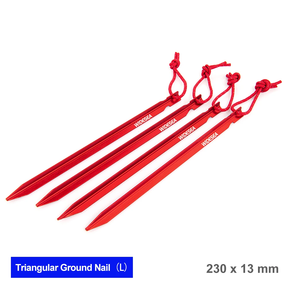 Widesea 4-Piece Tent Peg Set for Hard Snow and Outdoor Shelters