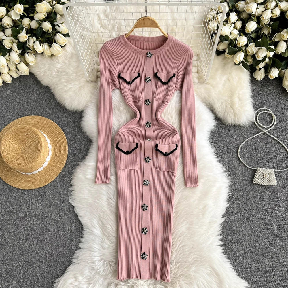 JENJON Femme Robe Col En V Elégant Pois Volants Taille Haute Manches